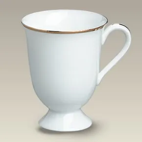 Drykkjarkanna, súkkulaðikanna á fæti með gullröndum