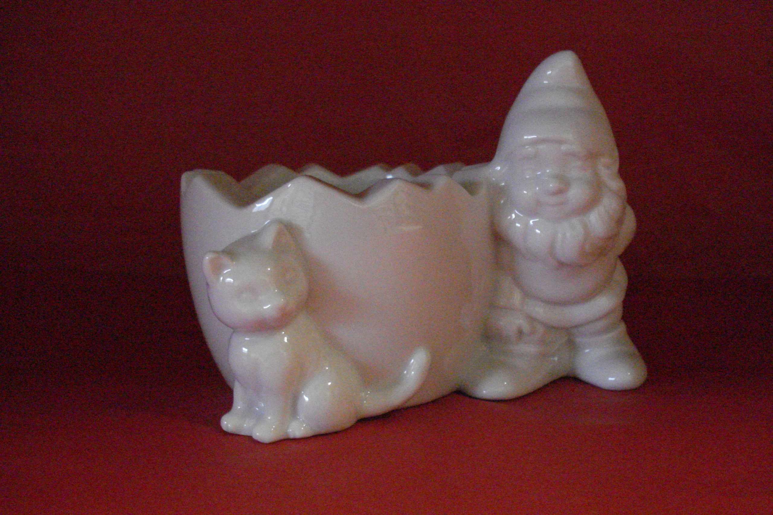 jólasveinn með skál og kött